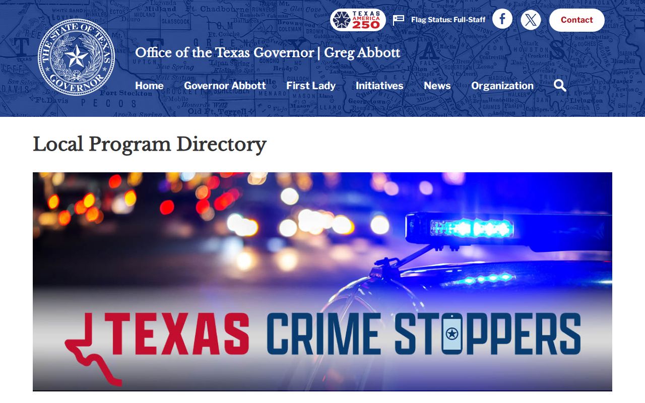 Panola County most-wanted tip route through the official Texas Crime Stoppers directory