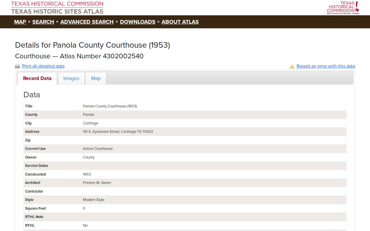 Panola County warrant records courthouse context